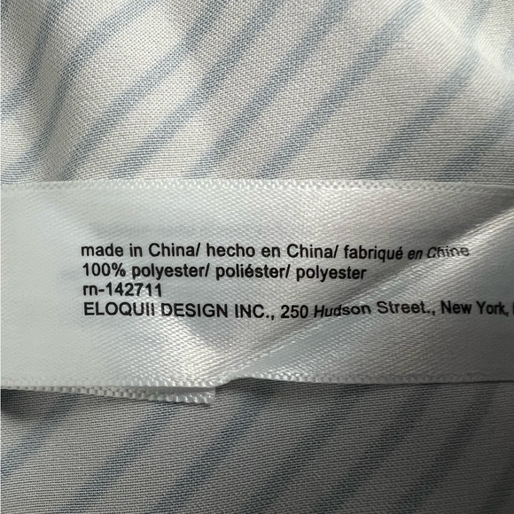 Eloquii Blush Pink & Gray NWT Sleeveless Blouse w/V-Neck, Built-In Neck Wrap, 32 - Picture 9 of 9